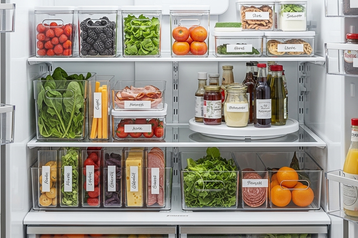 Organização Inteligente: Use Potes e Divisórias na Geladeira para Máxima Eficiência