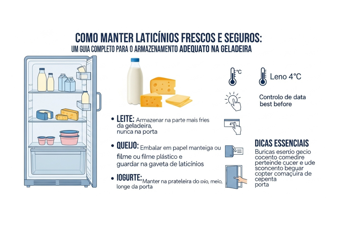 Como Manter Laticínios Frescos e Seguros: Guia Completo para Conservação Adequada na Geladeira