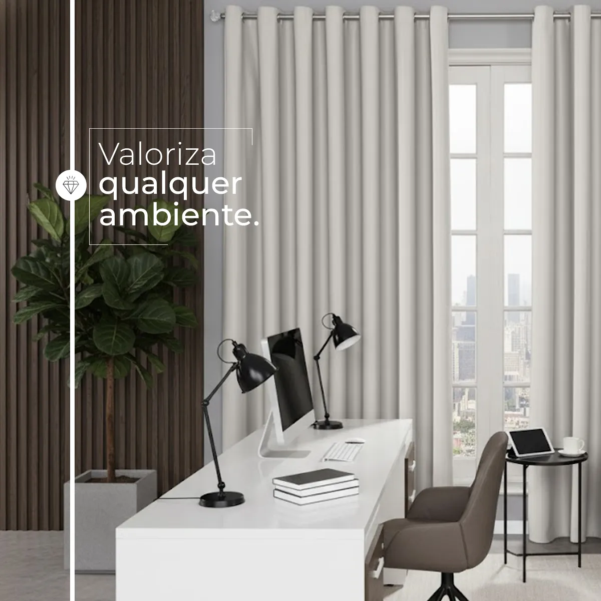 Cortina Blackout Tecido Grosso 2,80x2,30 Porta Sala Quarto - Imagem 3