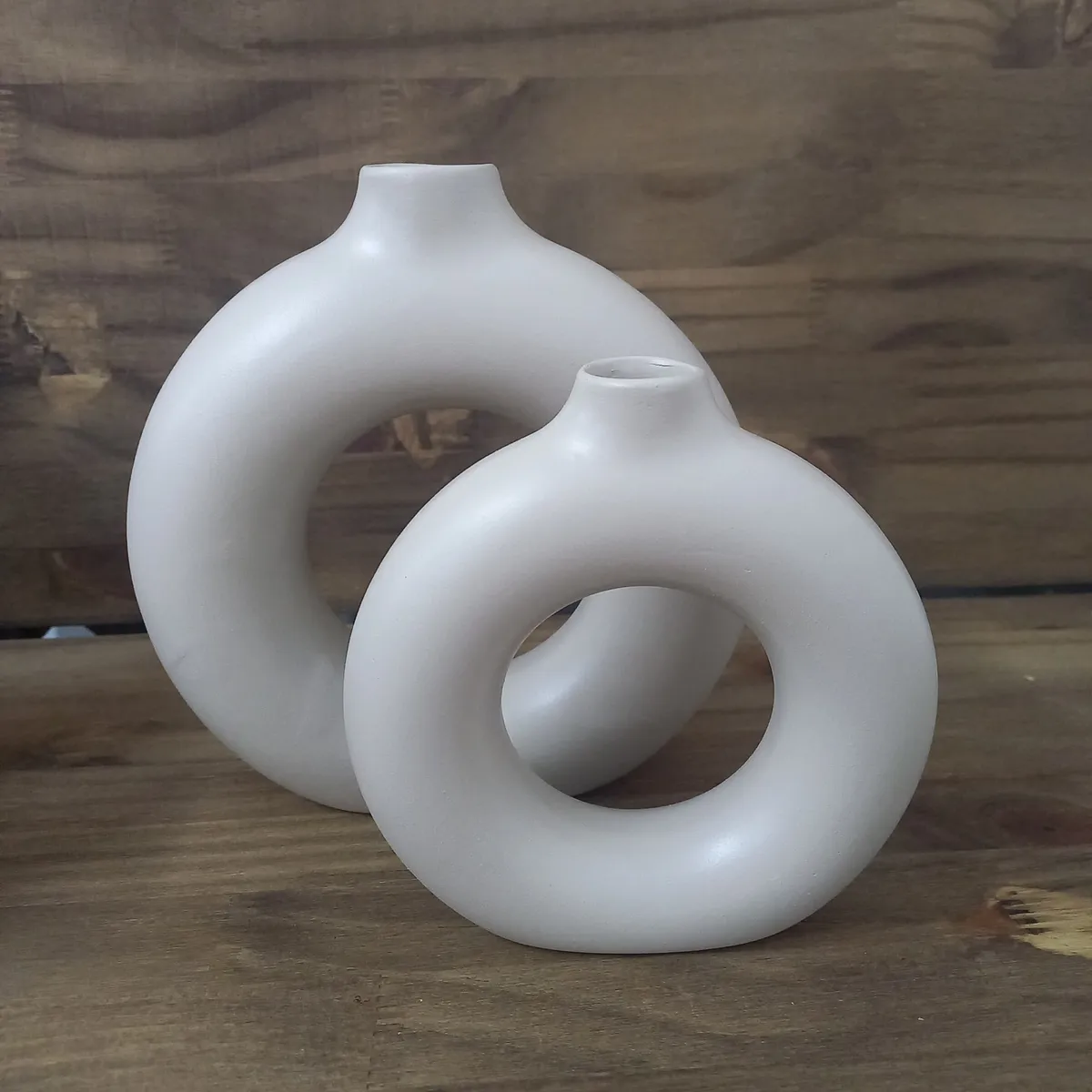 Dupla De Vaso Redondo Para Arranjos Decoração Sala E Casa - Imagem 2