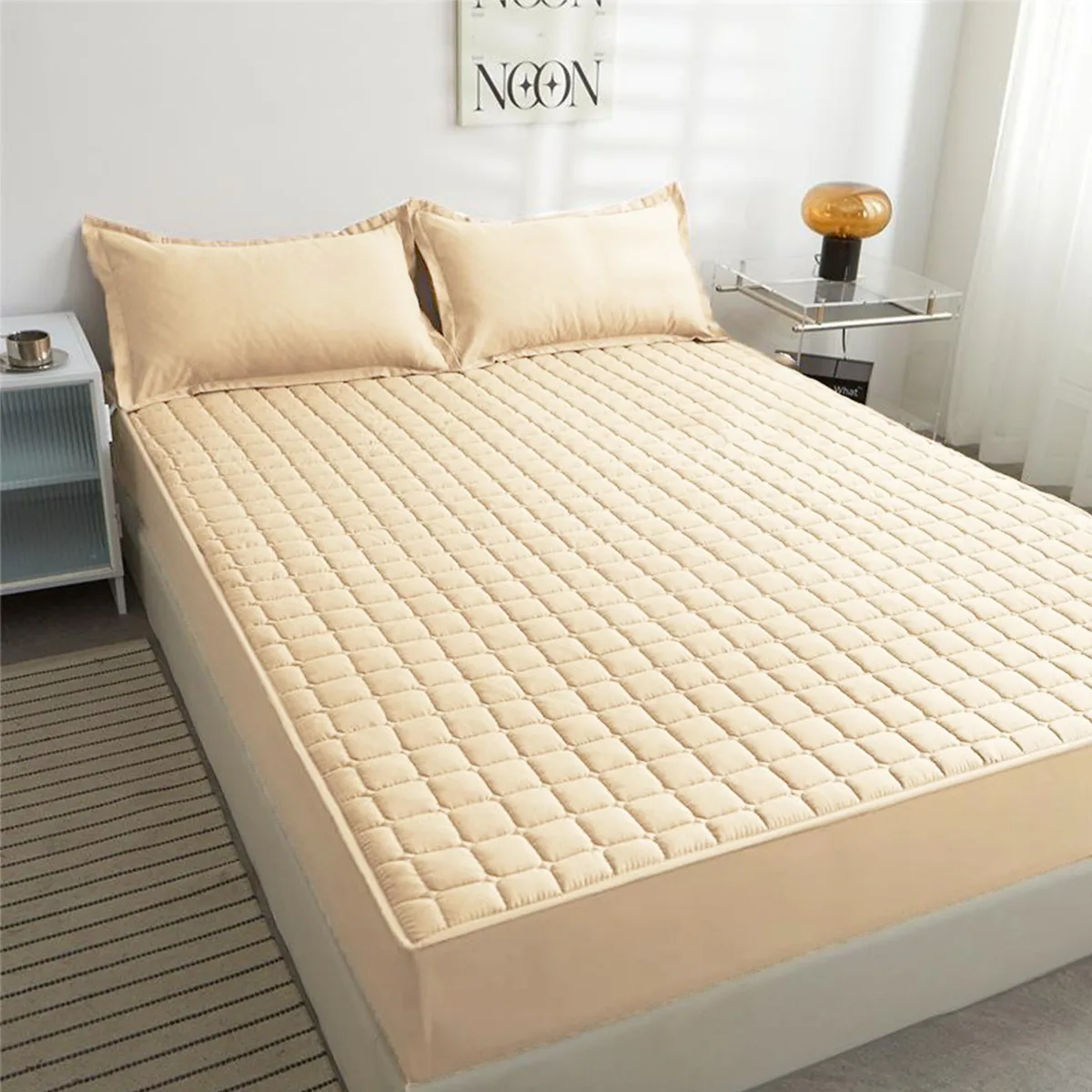 Capa Protetora Colchão Box Casal Padrão Matelado Impermeável - Imagem 2