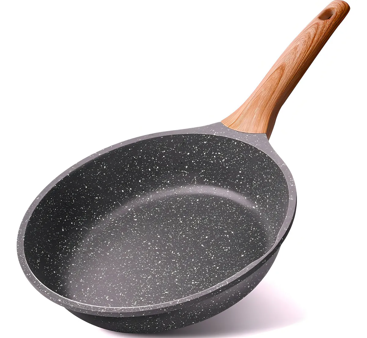 Frigideira Cerâmica Antiaderente Grande Fogão A Gás Indução Cooktop Elétrico Panela Frita Sem Óleo Não Gruda Dinda Home - Imagem 2