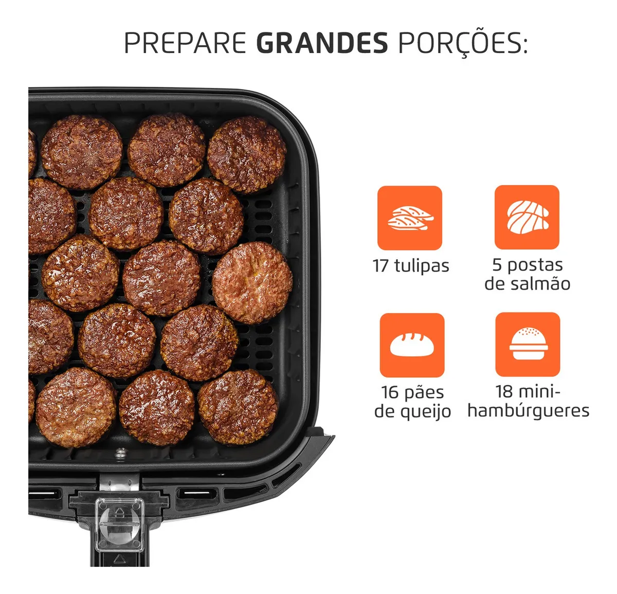 Fritadeira Sem Óleo Air Fryer 5L Mondial 1900W - AFN-50-BI - Imagem 4