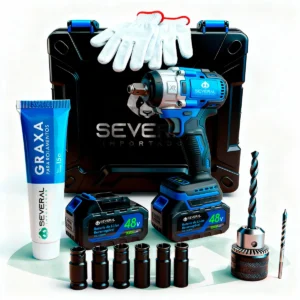 Chave De Impacto Parafusadeira Furadeira Recarregável 48v Azul Several Importados 2000mah