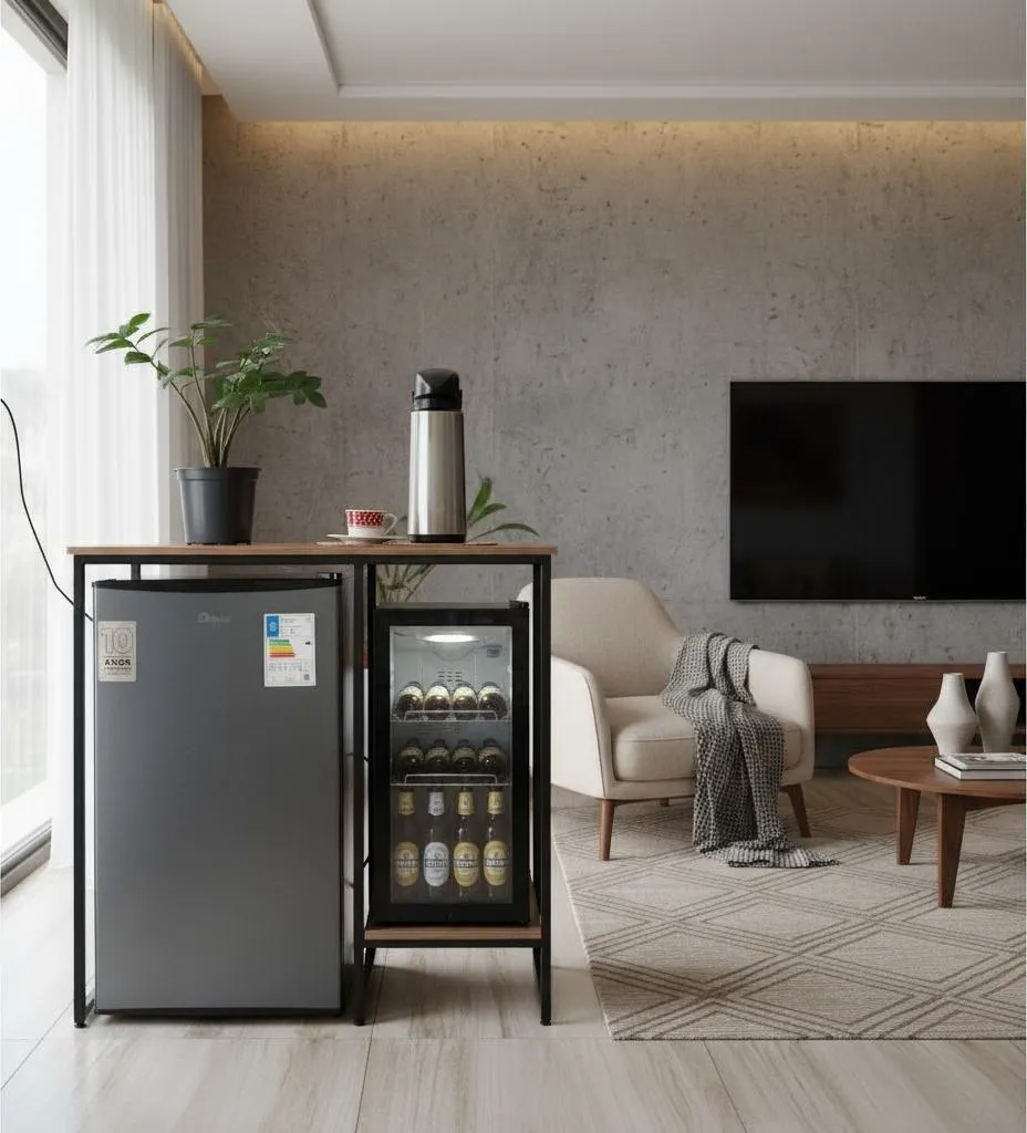 Aparador Para Cervejeira Adega Frigobar Estilo Industrial - Imagem 2